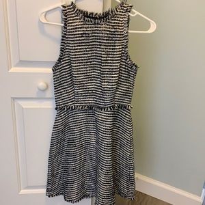 Zara Thin Tweed Strip Dress Sz S